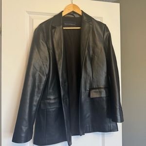 Leather blazer by French connection size 8